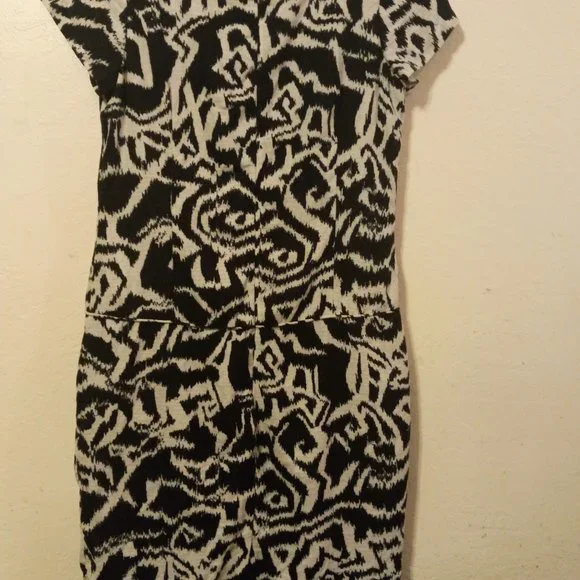 Pendleton Half Zip Dress Black & White GUC Size 4 - Picture 10 of 12